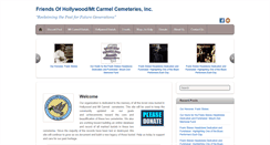 Desktop Screenshot of friendsofhollywoodmtcarmelcemeteries.org